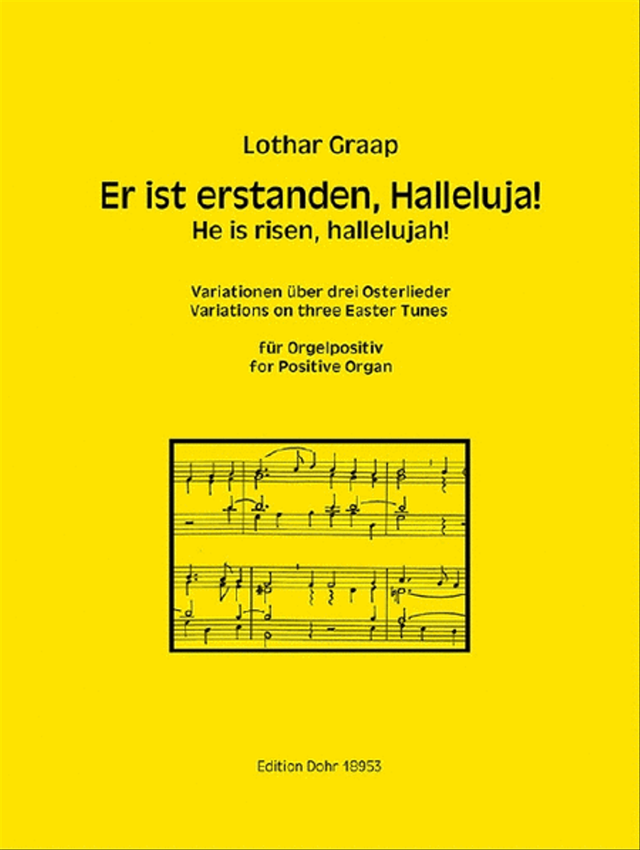 He is risen, hallelujah! Organ scores gallery preview page 1