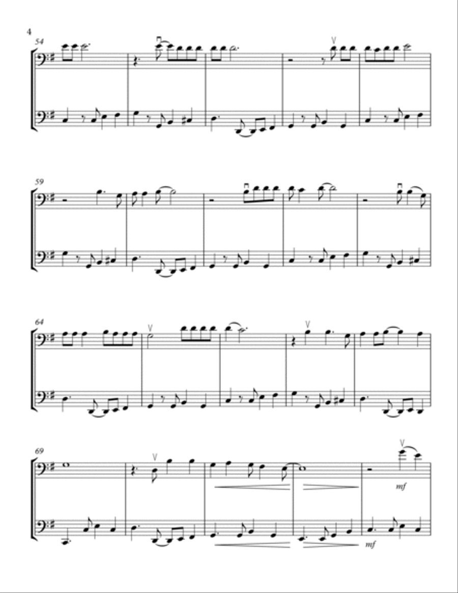 Brown Eyed Girl String Duet scores gallery preview page 4