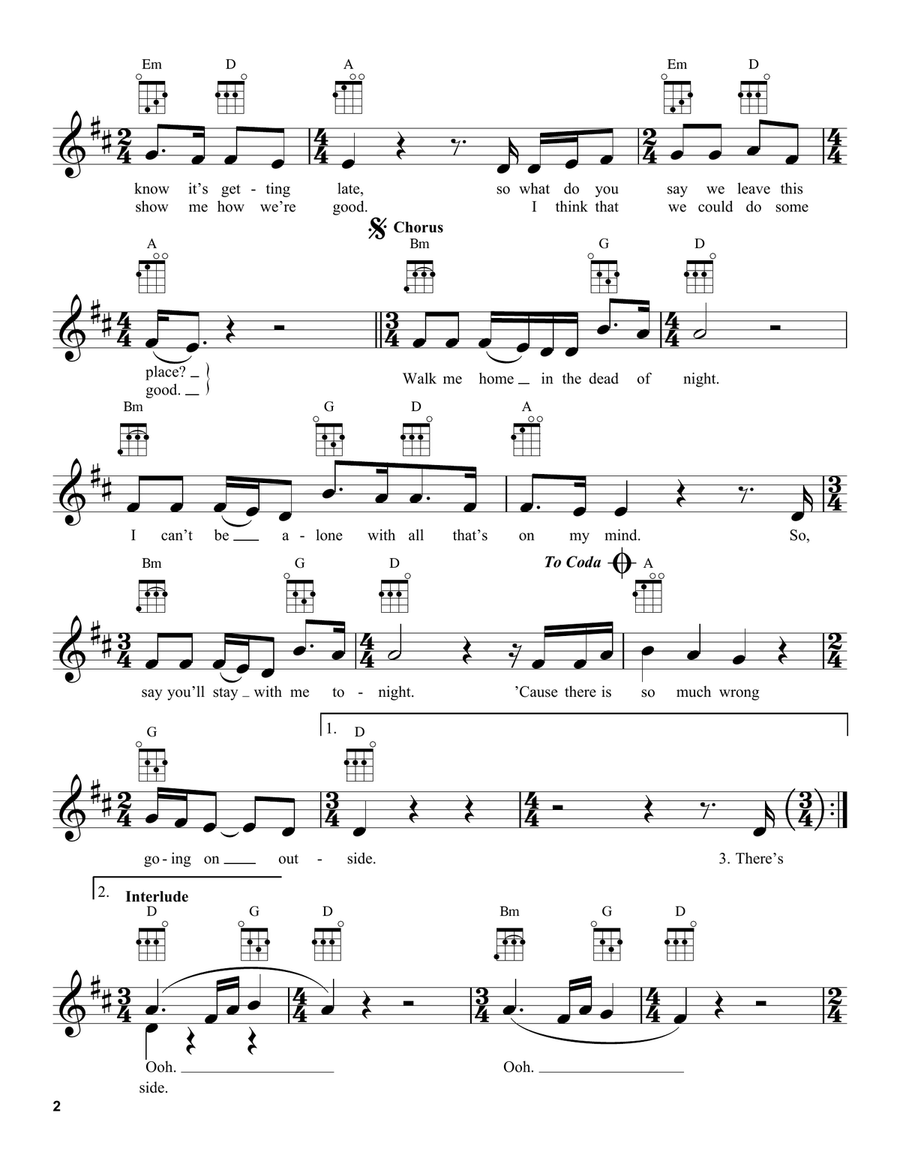 Walk Me Home Walk Me Home Ukulele scores gallery preview page 2