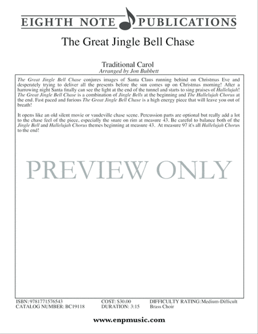 The Great Jingle Bell Chase Small Ensemble scores gallery preview page 2