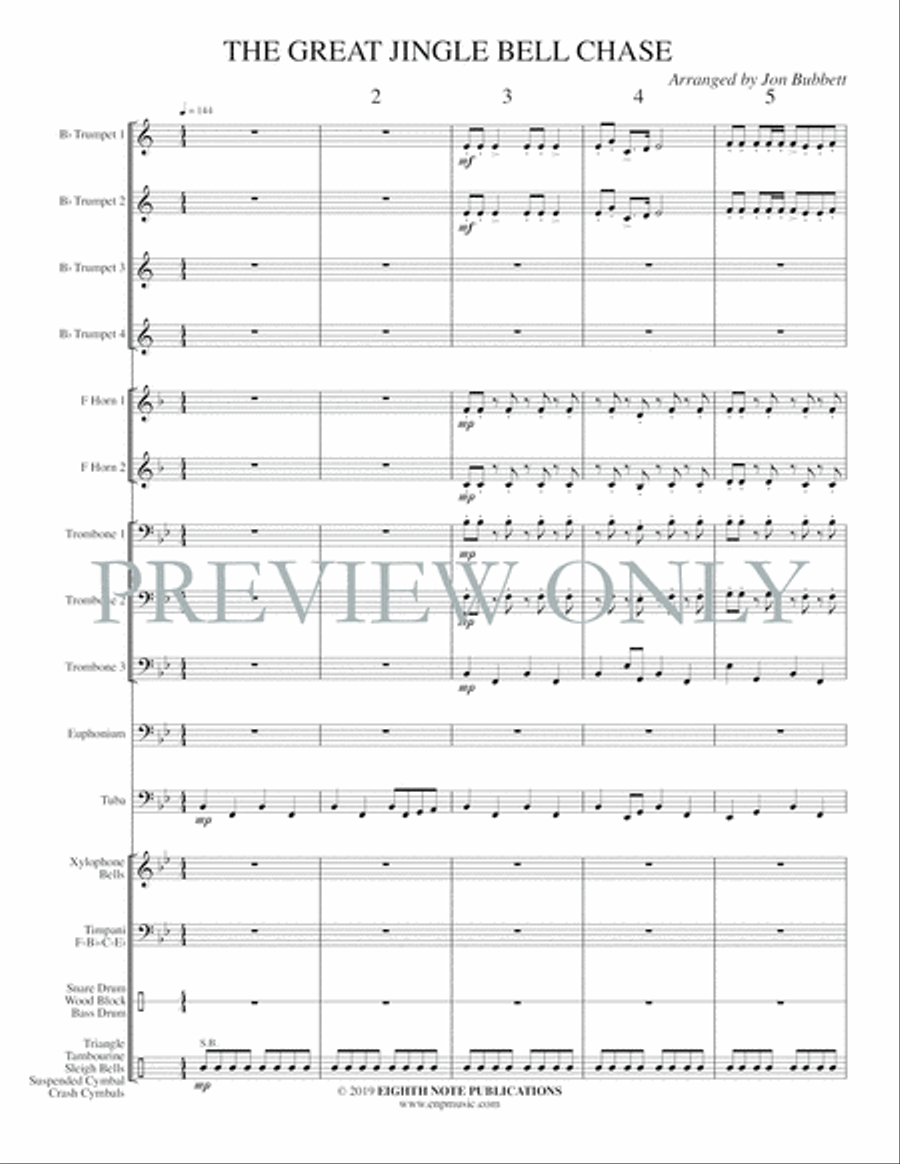 The Great Jingle Bell Chase Small Ensemble scores gallery preview page 3