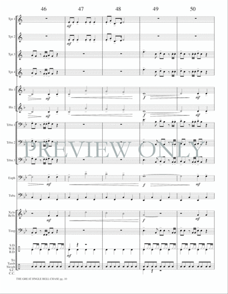 The Great Jingle Bell Chase Small Ensemble scores gallery preview page 12