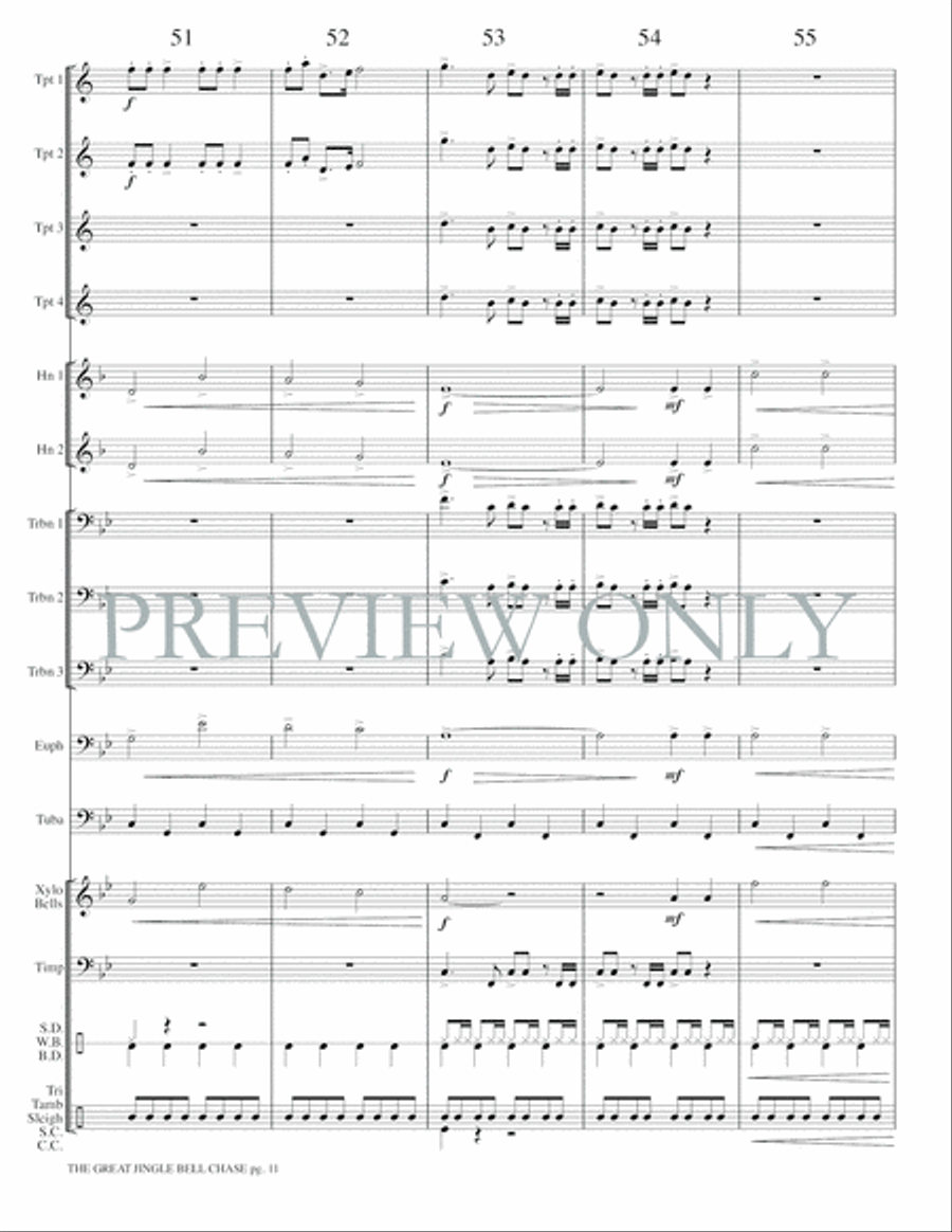 The Great Jingle Bell Chase Small Ensemble scores gallery preview page 13