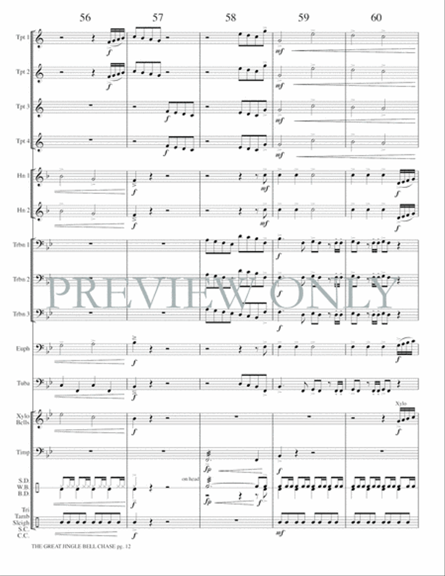The Great Jingle Bell Chase Small Ensemble scores gallery preview page 14