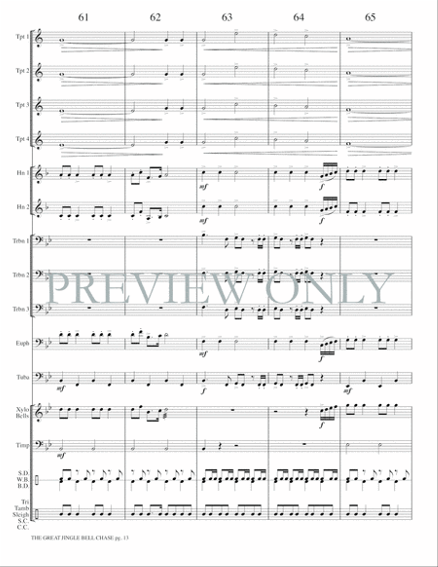 The Great Jingle Bell Chase Small Ensemble scores gallery preview page 15