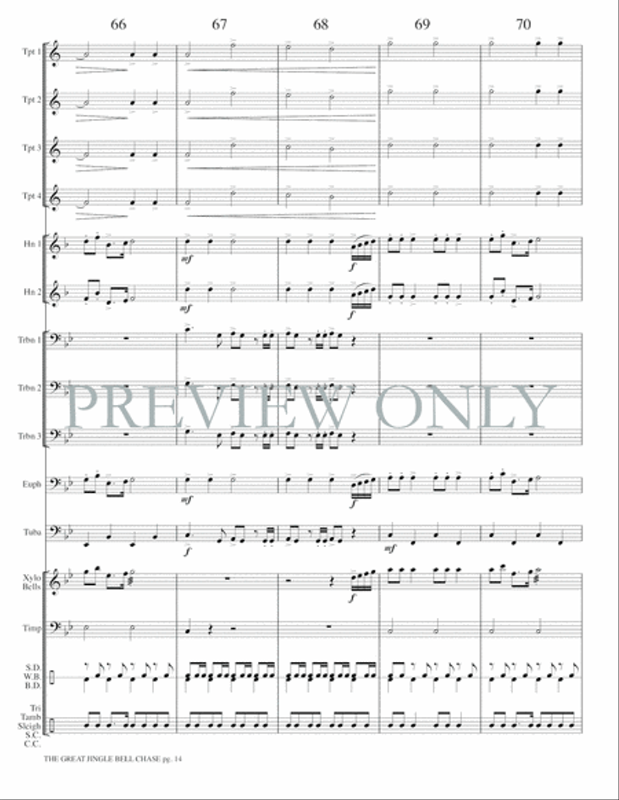 The Great Jingle Bell Chase Small Ensemble scores gallery preview page 16