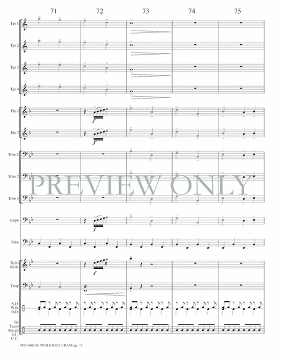 The Great Jingle Bell Chase Small Ensemble scores gallery preview page 17