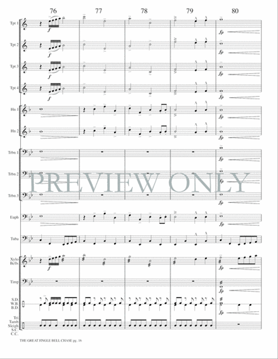 The Great Jingle Bell Chase Small Ensemble scores gallery preview page 18