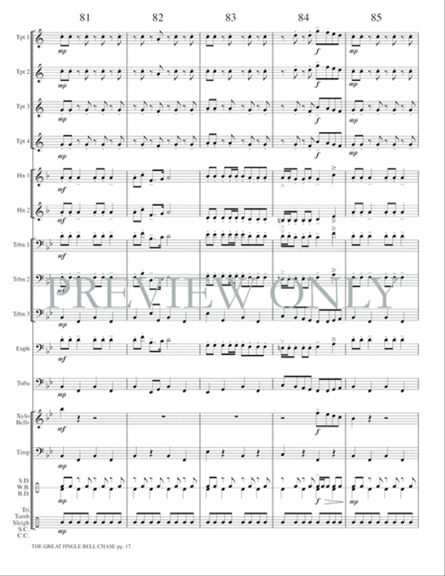 The Great Jingle Bell Chase Small Ensemble scores gallery preview page 19