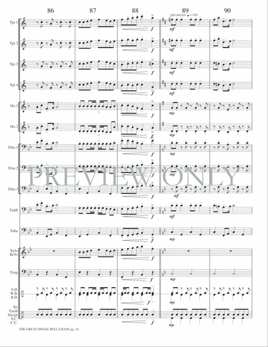 The Great Jingle Bell Chase Small Ensemble scores gallery preview page 20