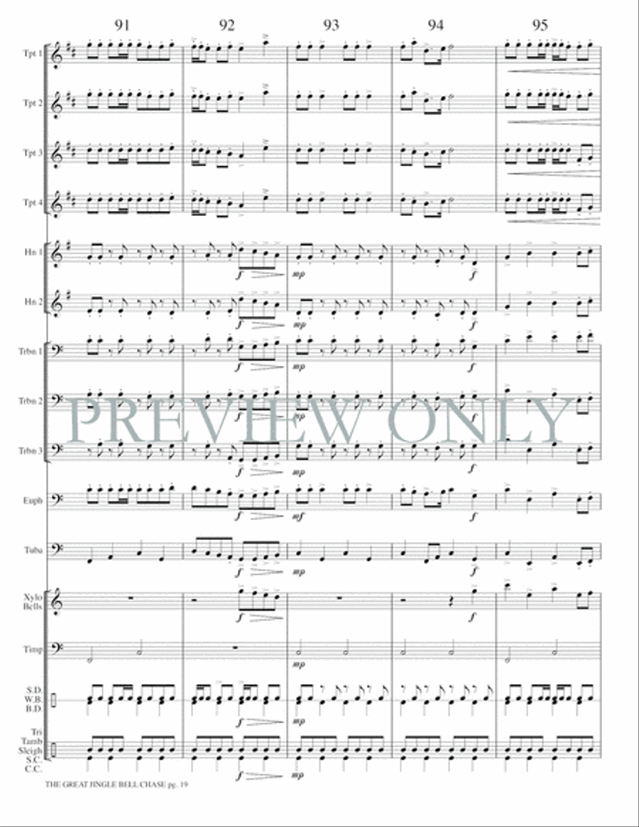 The Great Jingle Bell Chase Small Ensemble scores gallery preview page 21