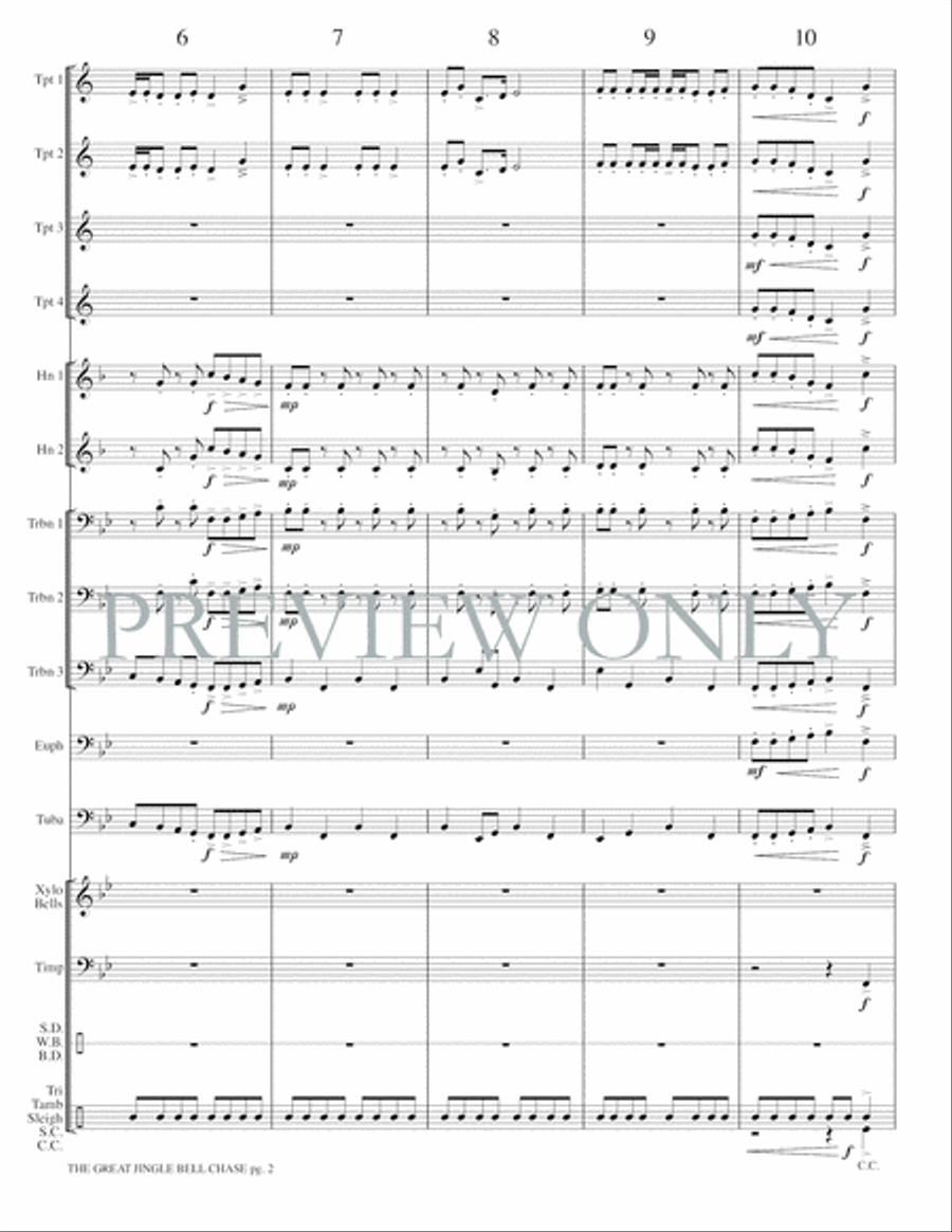 The Great Jingle Bell Chase Small Ensemble scores gallery preview page 4