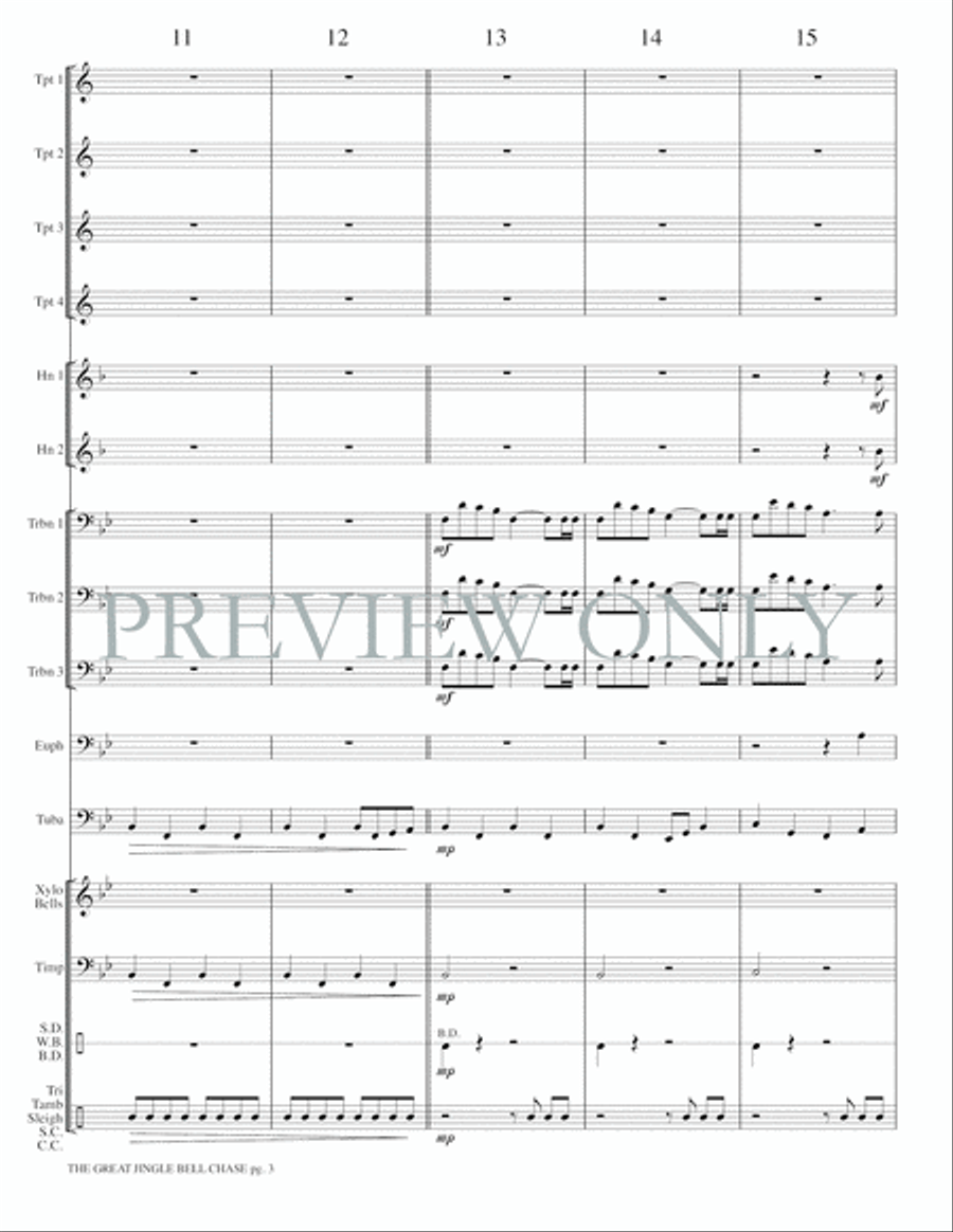 The Great Jingle Bell Chase Small Ensemble scores gallery preview page 5