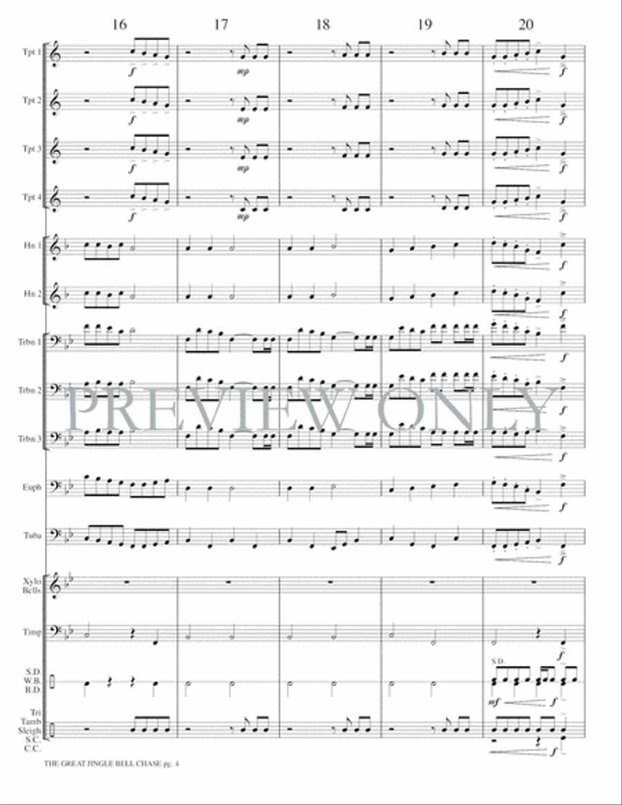 The Great Jingle Bell Chase Small Ensemble scores gallery preview page 6
