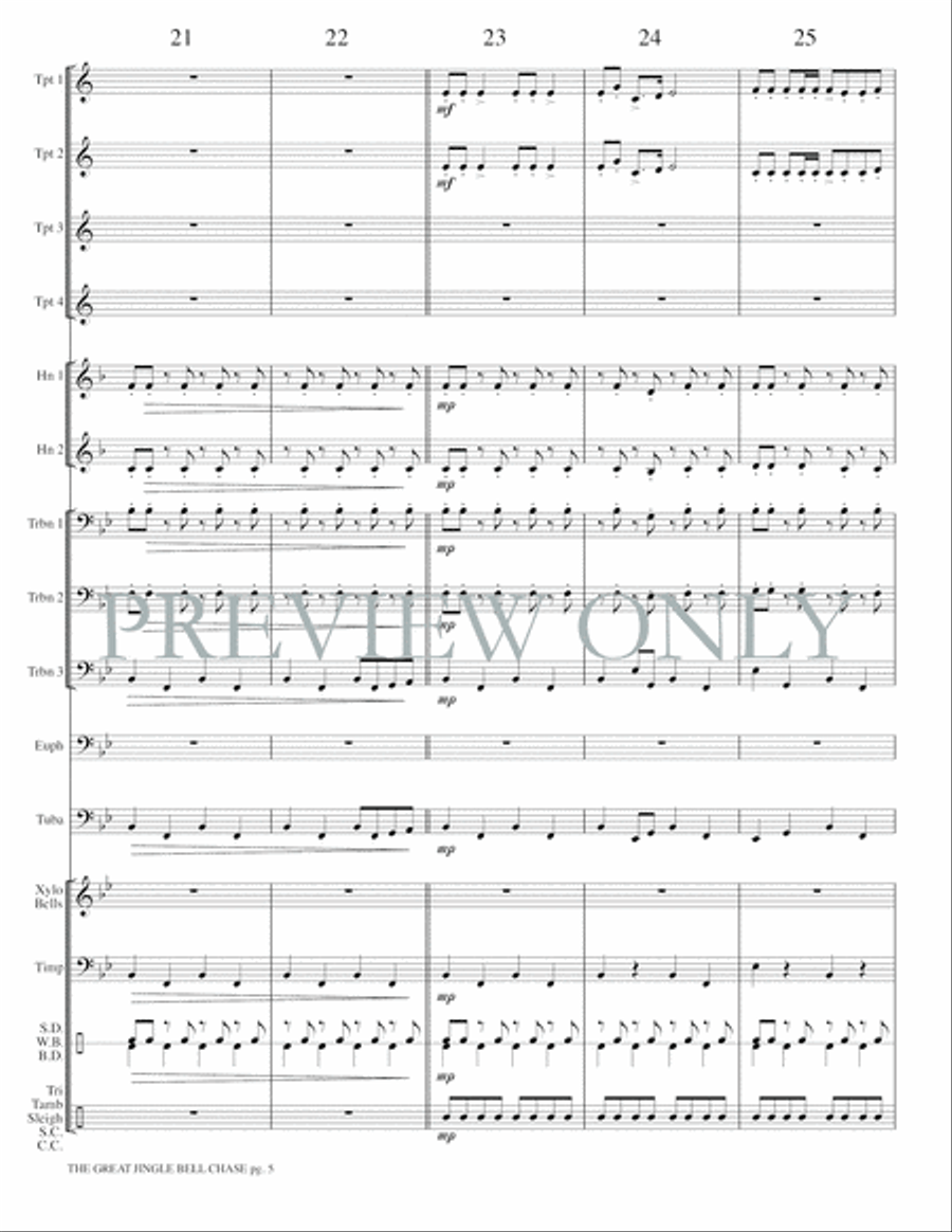 The Great Jingle Bell Chase Small Ensemble scores gallery preview page 7