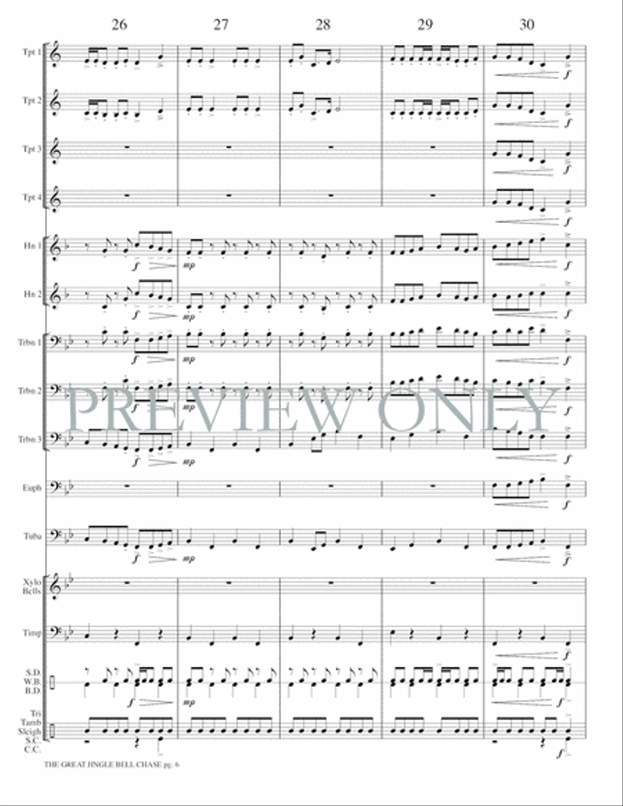 The Great Jingle Bell Chase Small Ensemble scores gallery preview page 8