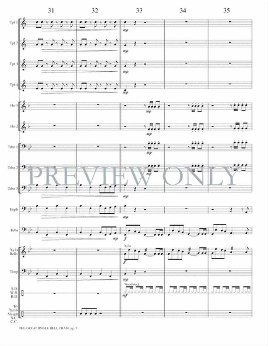 The Great Jingle Bell Chase Small Ensemble scores gallery preview page 9