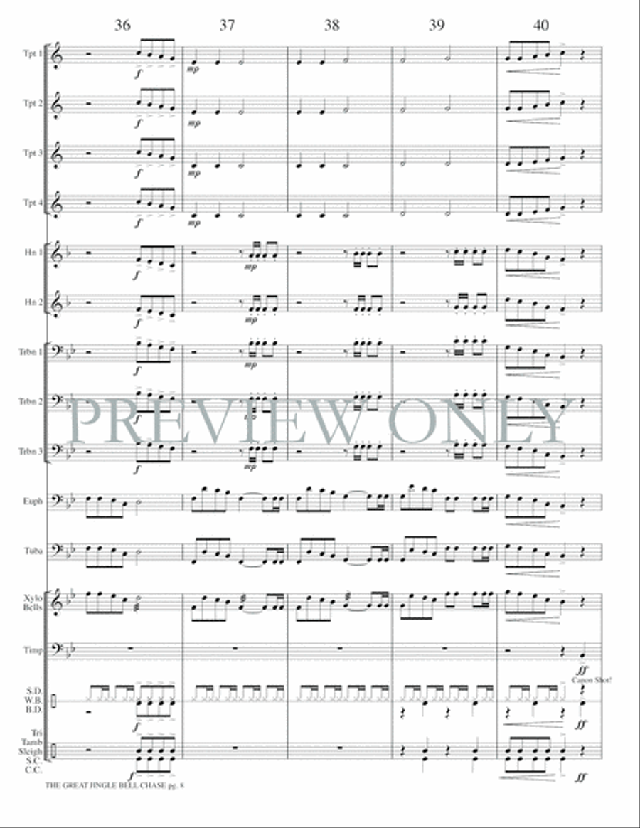 The Great Jingle Bell Chase Small Ensemble scores gallery preview page 10