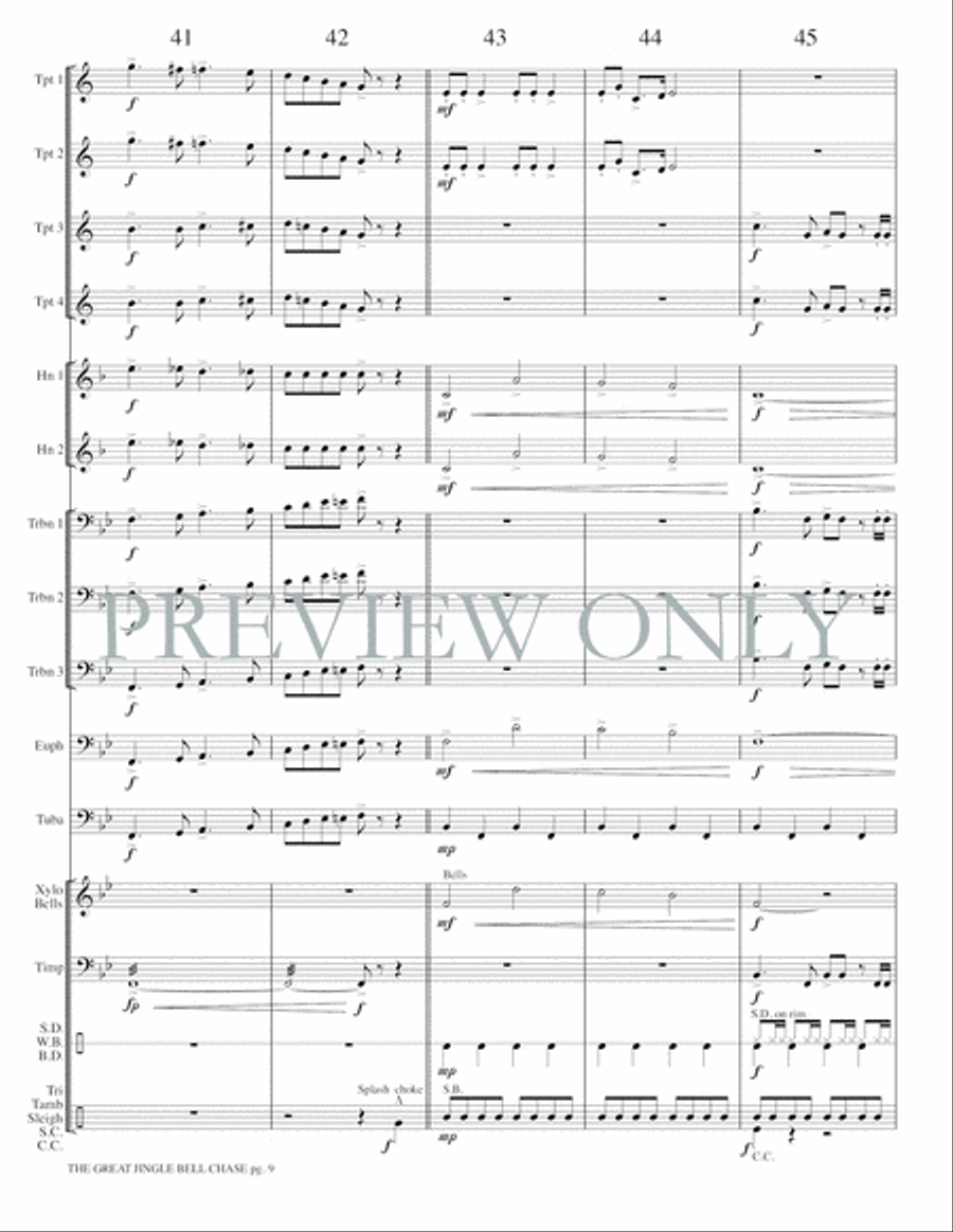 The Great Jingle Bell Chase Small Ensemble scores gallery preview page 11
