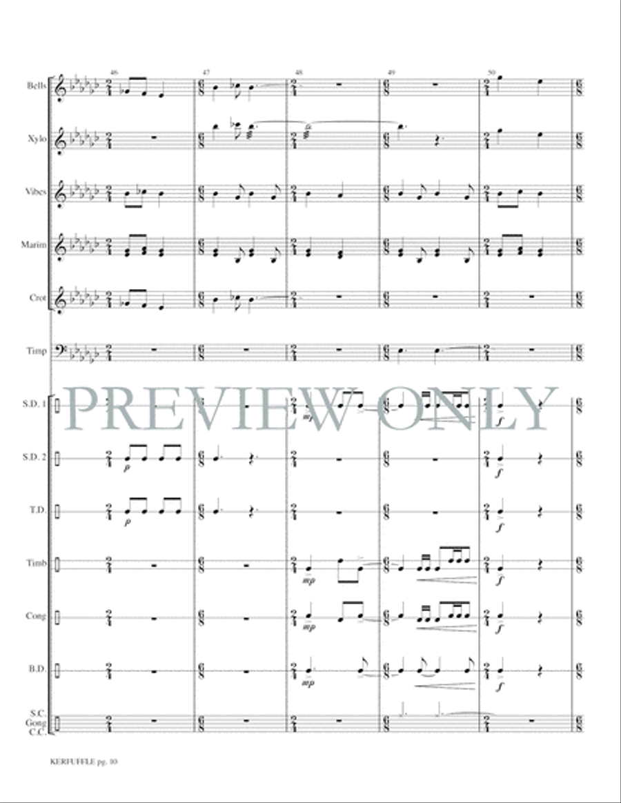 Kerfuffle Kerfuffle Percussion Ensemble scores gallery preview page 12