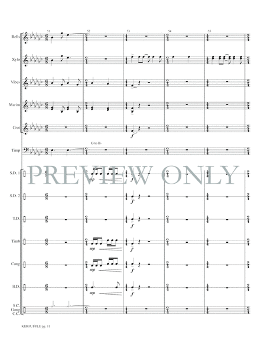 Kerfuffle Kerfuffle Percussion Ensemble scores gallery preview page 13
