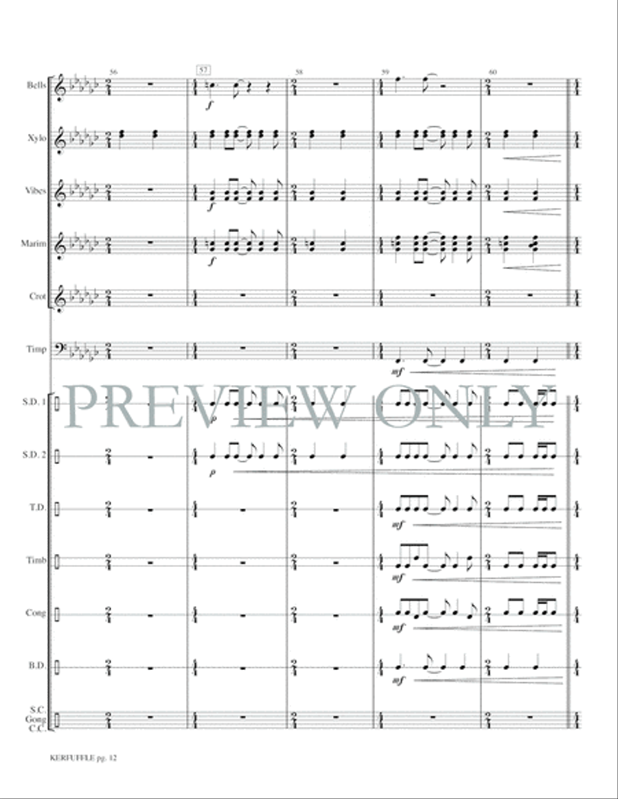 Kerfuffle Kerfuffle Percussion Ensemble scores gallery preview page 14