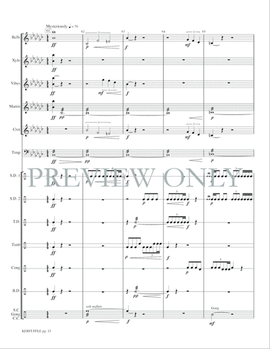 Kerfuffle Kerfuffle Percussion Ensemble scores gallery preview page 15