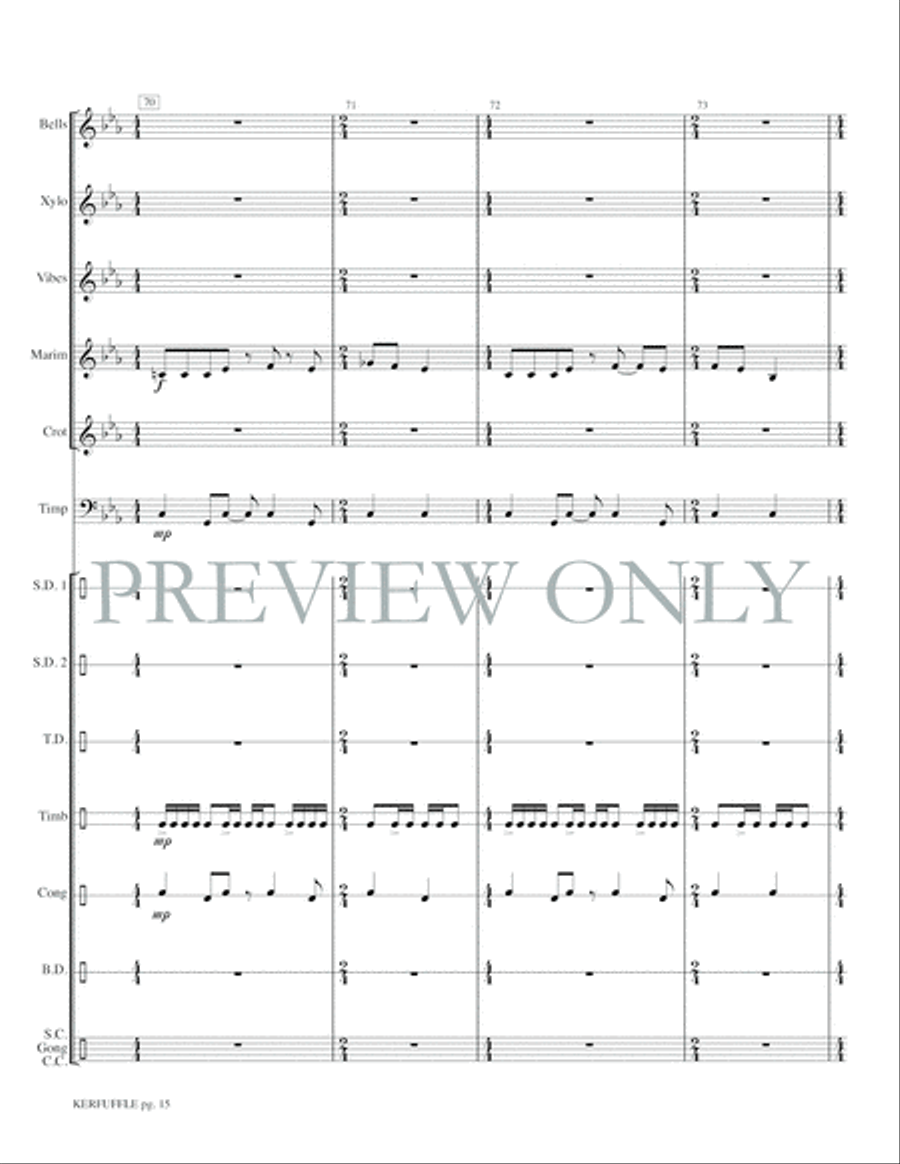 Kerfuffle Kerfuffle Percussion Ensemble scores gallery preview page 17