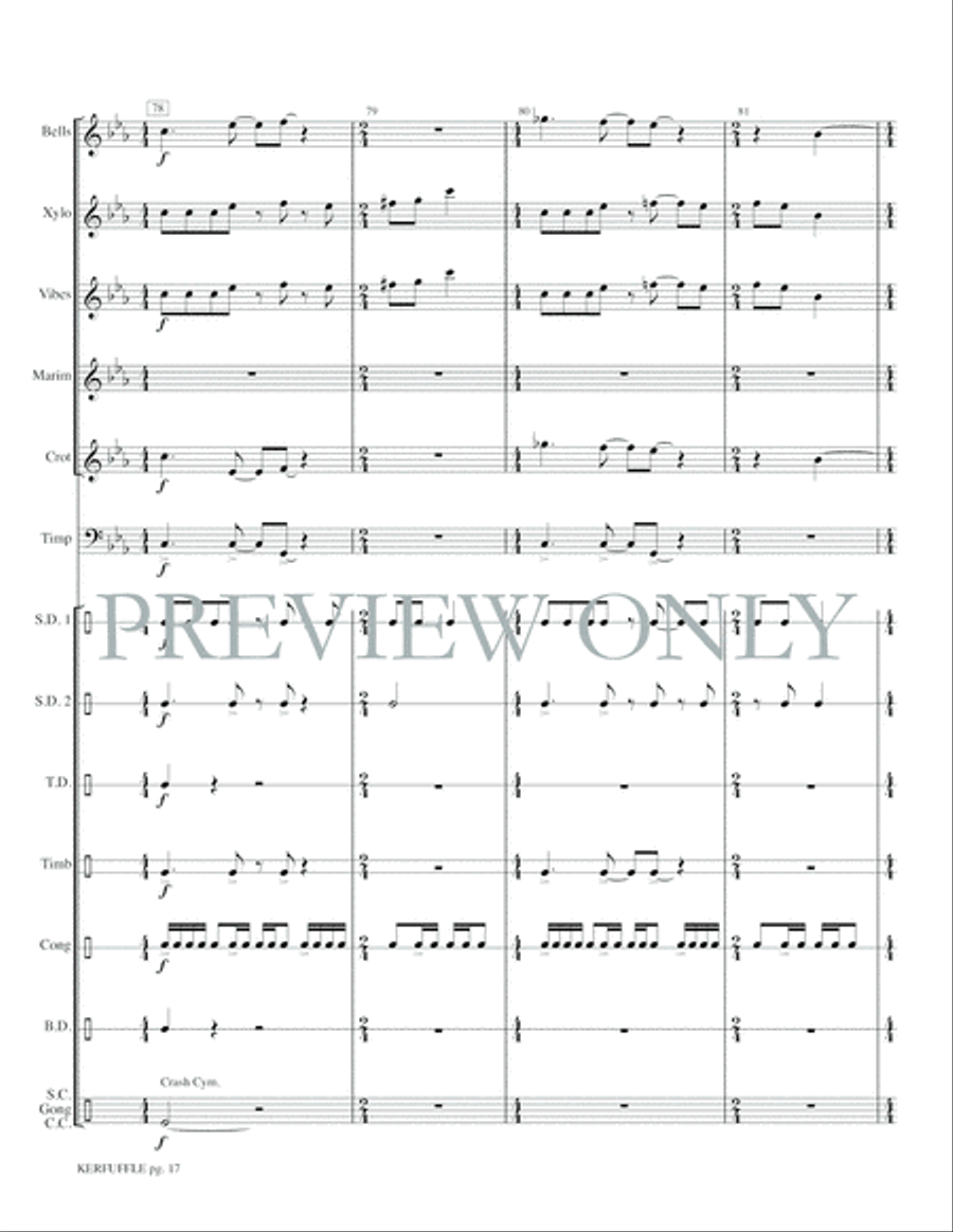Kerfuffle Kerfuffle Percussion Ensemble scores gallery preview page 19