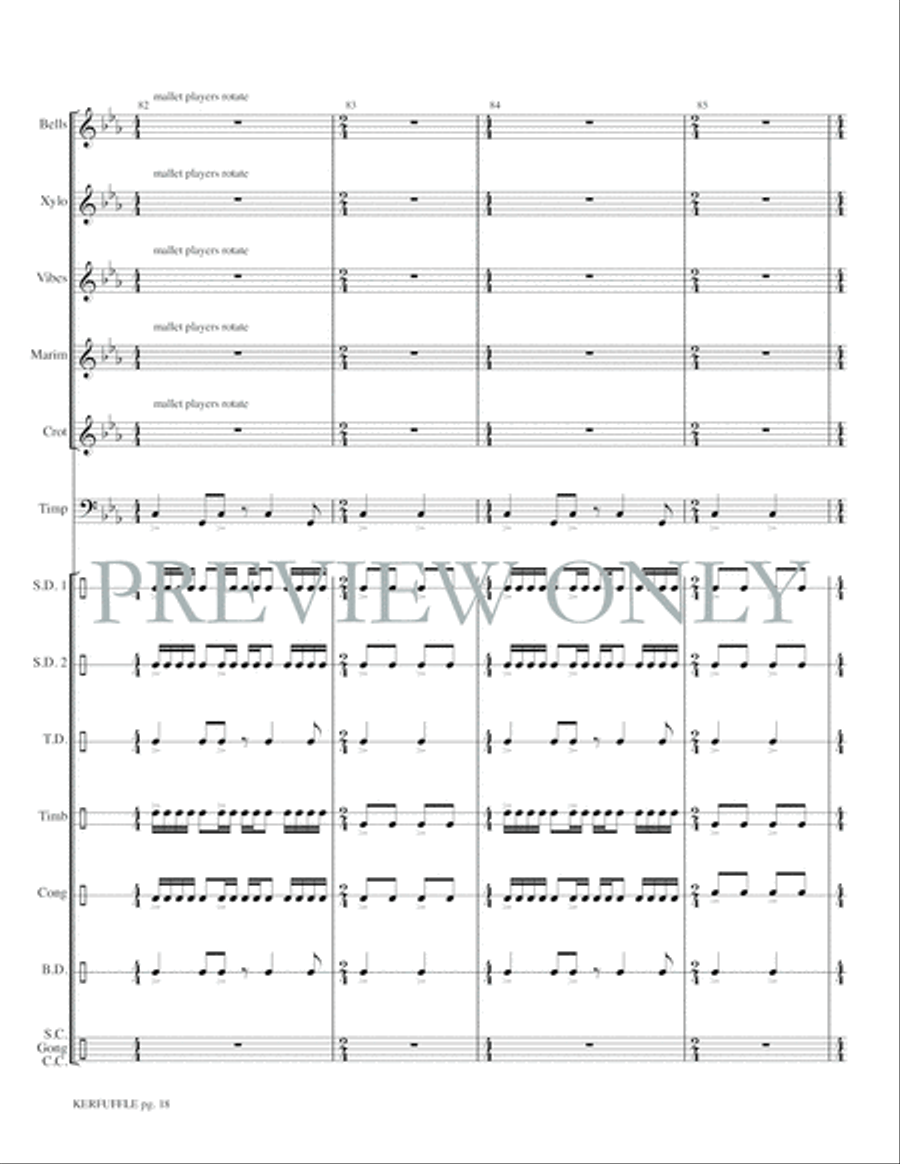 Kerfuffle Kerfuffle Percussion Ensemble scores gallery preview page 20