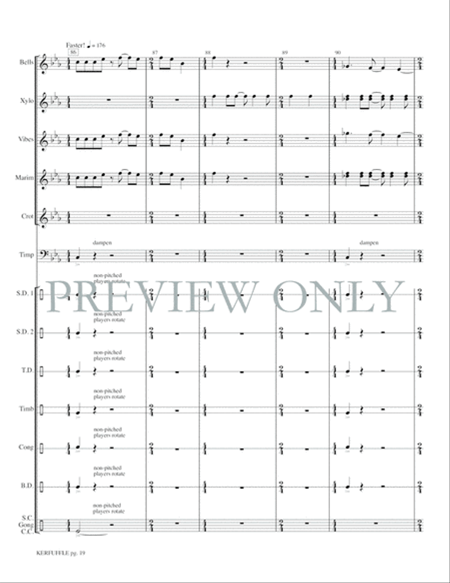 Kerfuffle Kerfuffle Percussion Ensemble scores gallery preview page 21