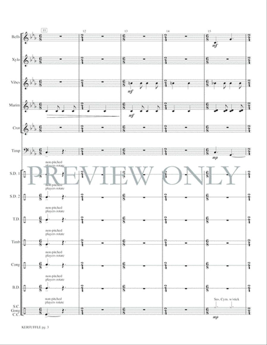 Kerfuffle Kerfuffle Percussion Ensemble scores gallery preview page 5