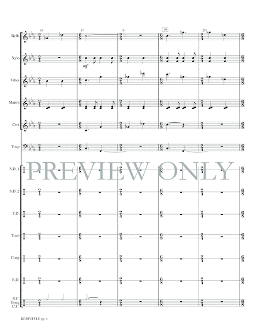 Kerfuffle Kerfuffle Percussion Ensemble scores gallery preview page 6