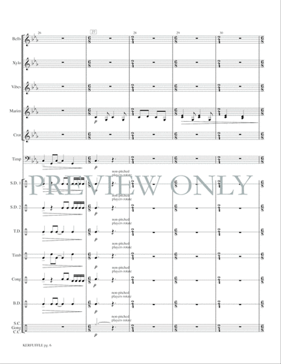 Kerfuffle Kerfuffle Percussion Ensemble scores gallery preview page 8