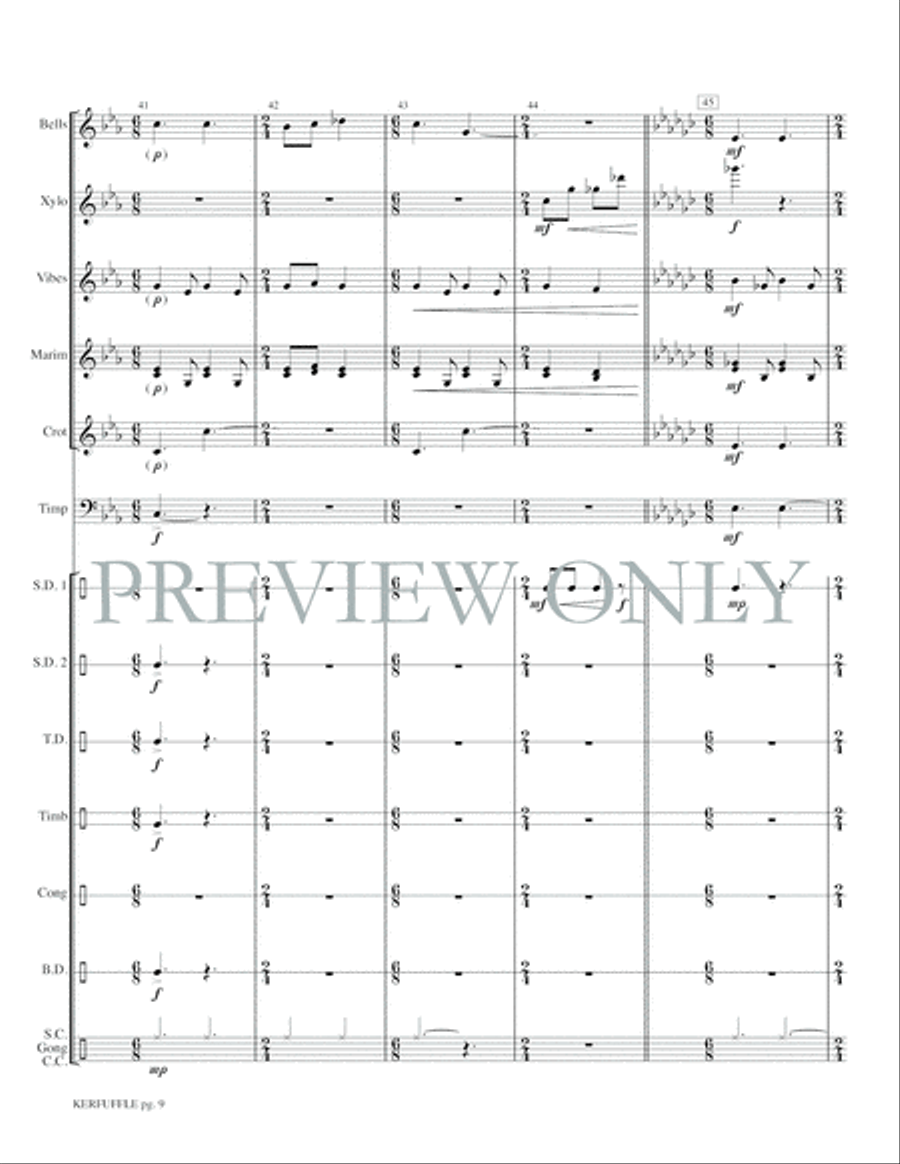 Kerfuffle Kerfuffle Percussion Ensemble scores gallery preview page 11