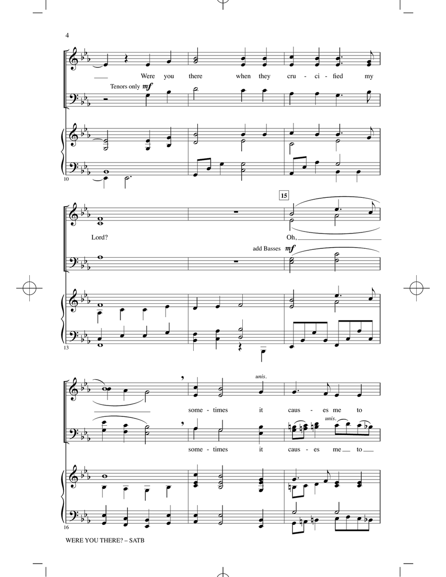 Were You There? (arr. John Leavitt) 4-Part scores gallery preview page 2