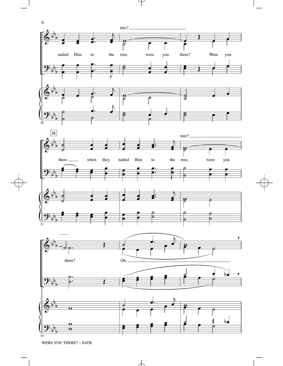 Were You There? (arr. John Leavitt) 4-Part scores gallery preview page 4