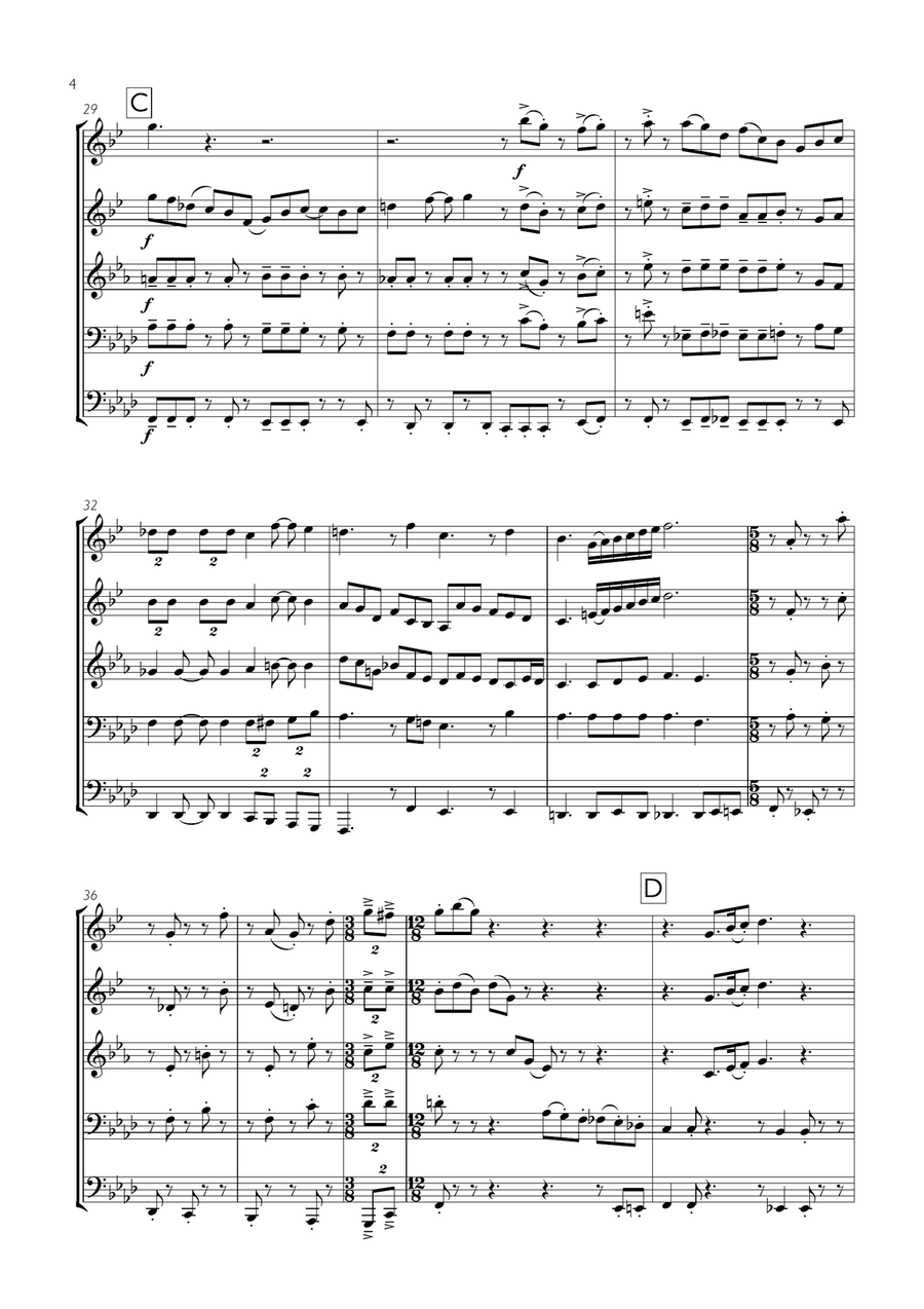 Feeling Good Feeling Good Brass Ensemble scores gallery preview page 4