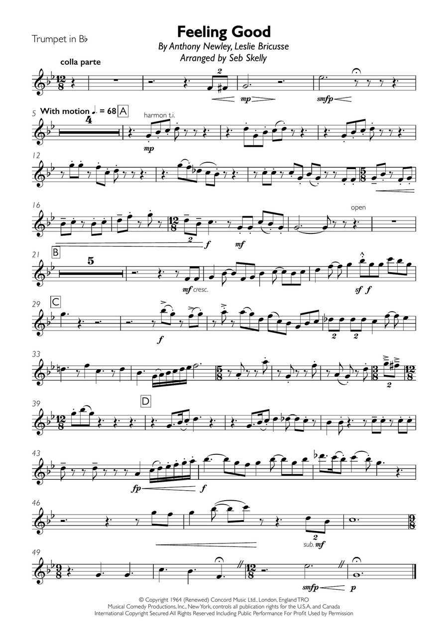 Feeling Good Feeling Good Brass Ensemble scores gallery preview page 6