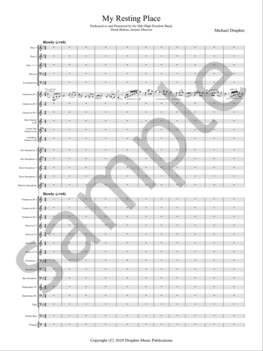 My Resting Place My Resting Place B-Flat Clarinet scores gallery preview page 5