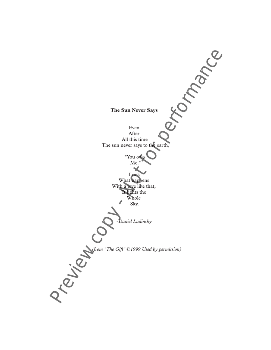 The Sun Never Says - Full Score and Cello Part Cello scores gallery preview page 2