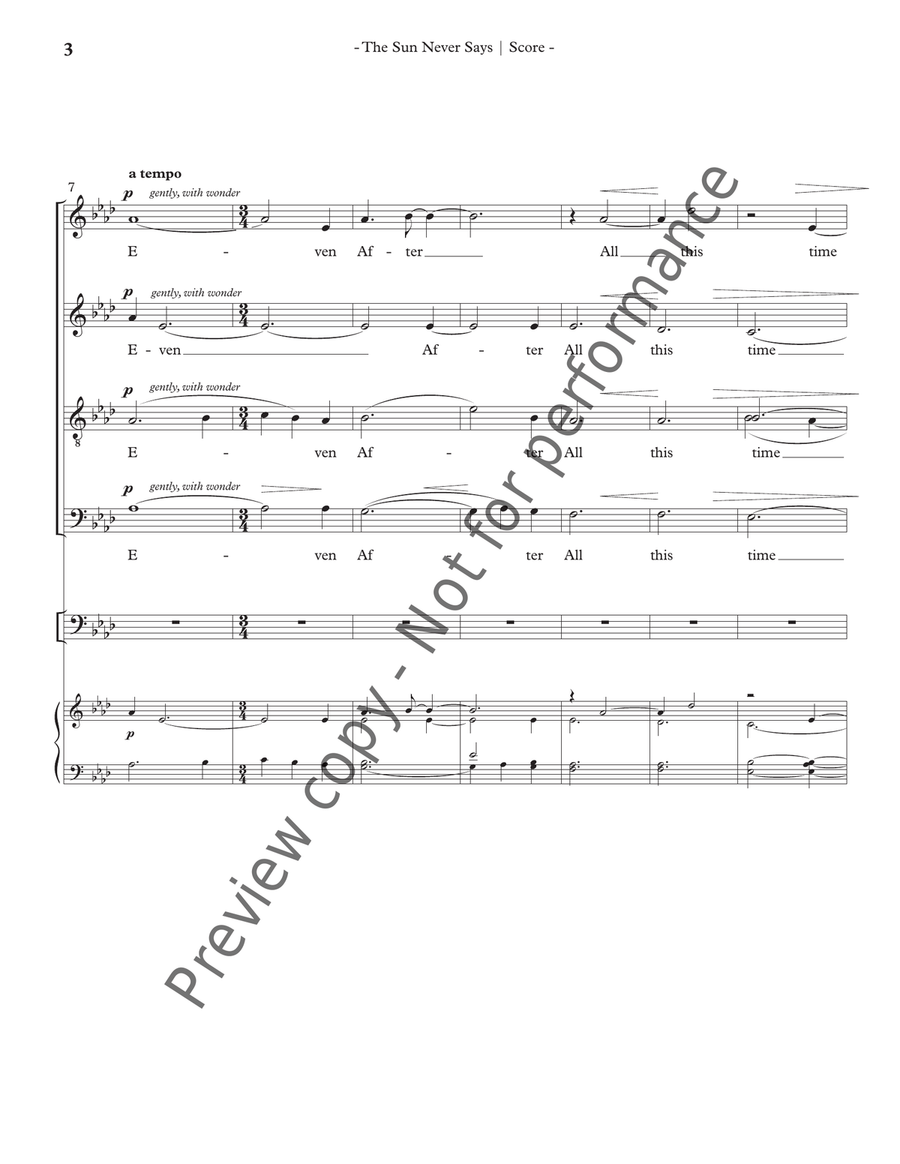 The Sun Never Says - Full Score and Cello Part Cello scores gallery preview page 4