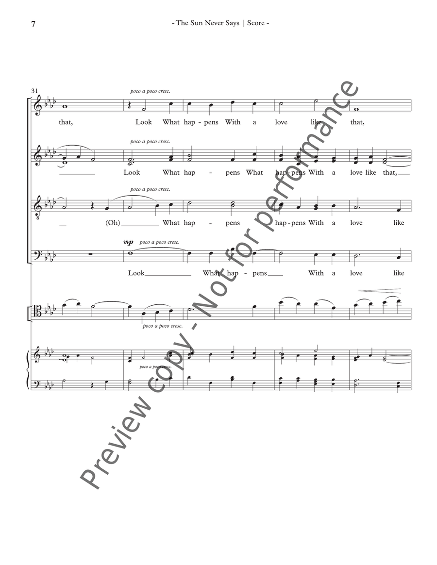 The Sun Never Says - Full Score and Cello Part Cello scores gallery preview page 8