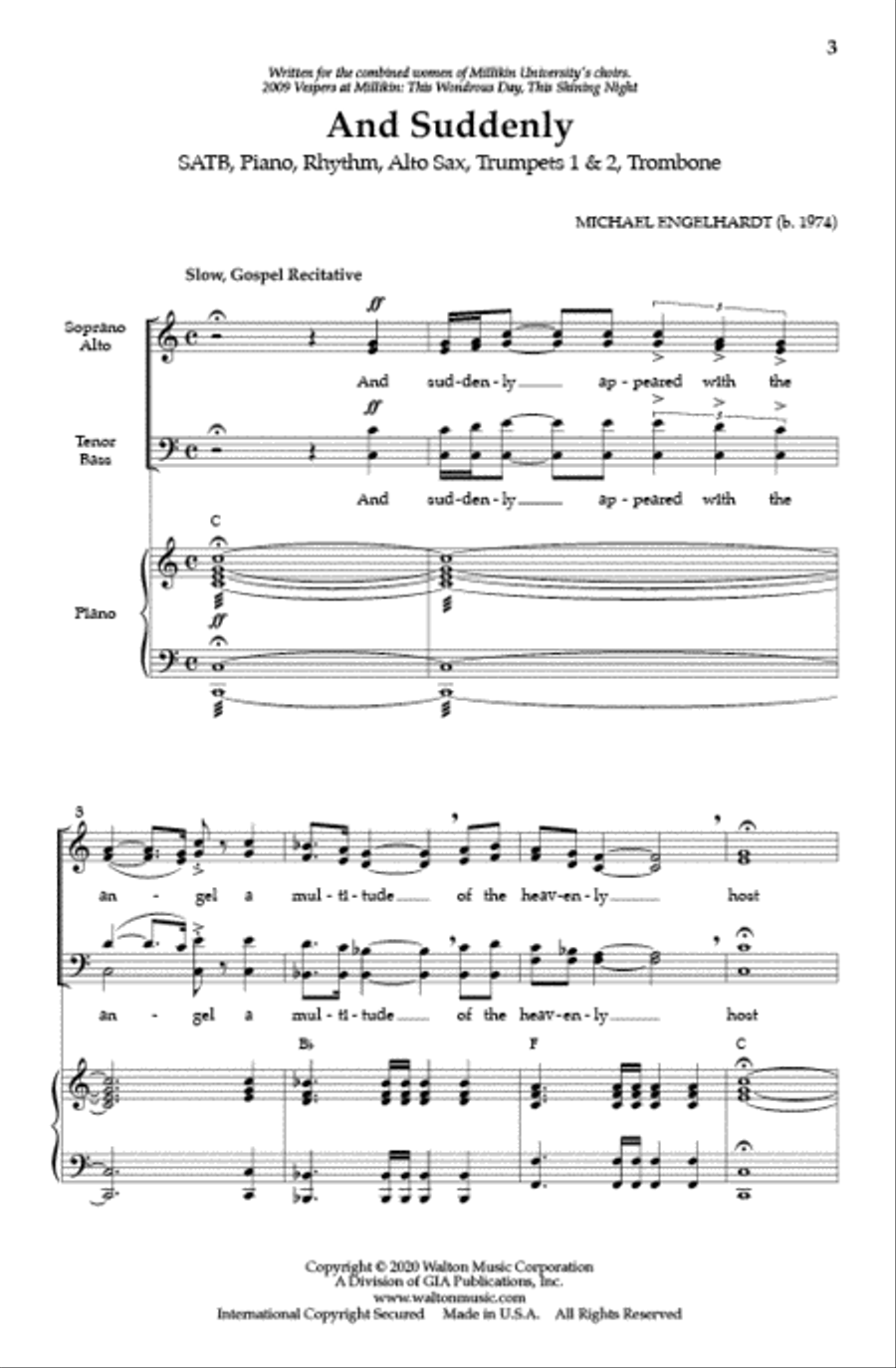 And Suddenly (SATB) And Suddenly (SATB) 4-Part scores gallery preview page 2