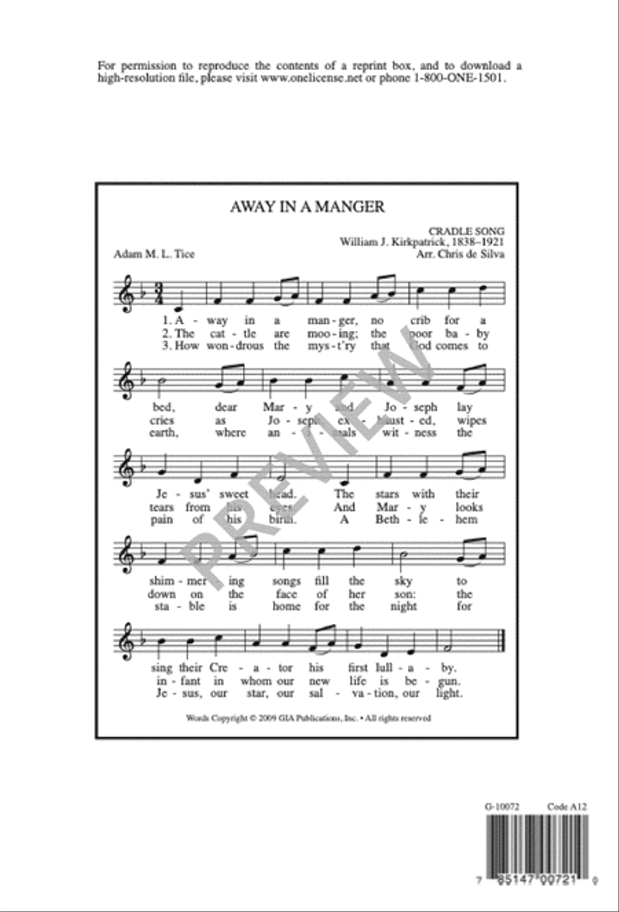 Away in a Manger Away in a Manger 4-Part scores gallery preview page 12