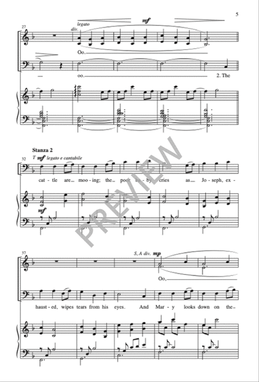 Away in a Manger Away in a Manger 4-Part scores gallery preview page 5