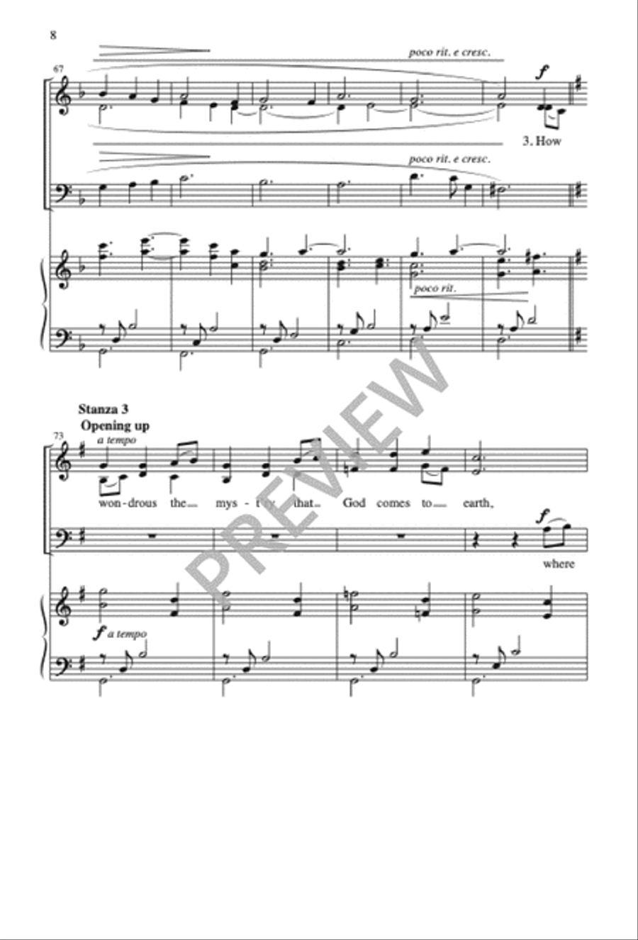 Away in a Manger Away in a Manger 4-Part scores gallery preview page 8