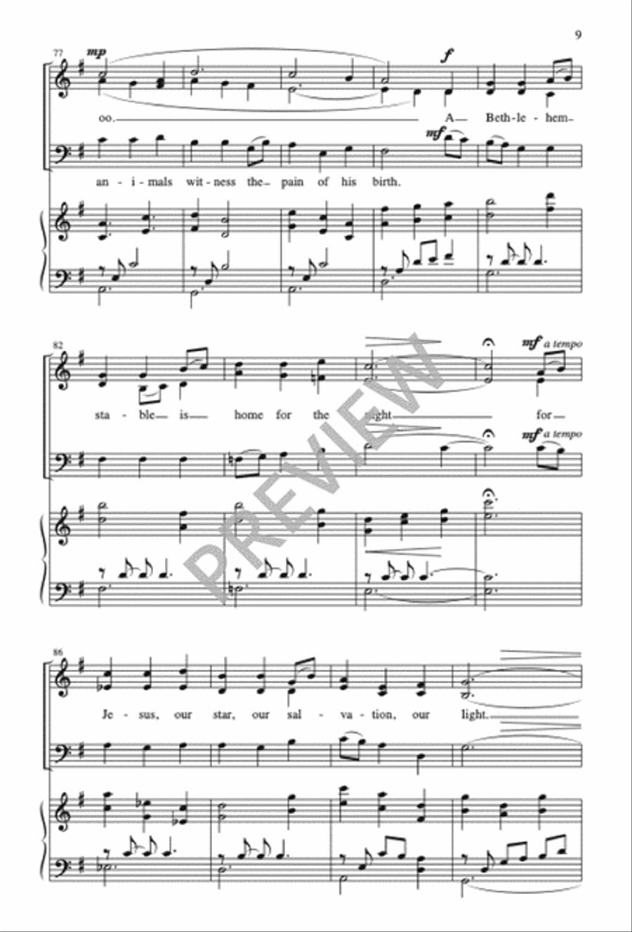 Away in a Manger Away in a Manger 4-Part scores gallery preview page 9