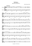 Siciliano for easy guitar duet sheet music