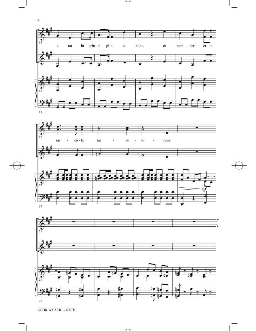 Gloria Patri (from Magnificat, D. 486) (arr. Patrick M. Liebergen) SSA scores gallery preview page 2